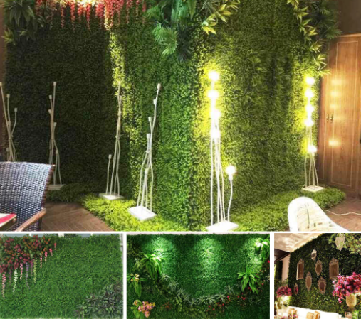 how to stick artificial grass on wall